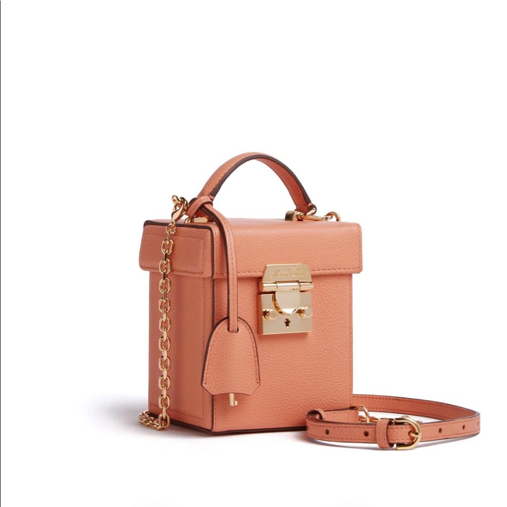 Peach Mark Cross Cube Bag